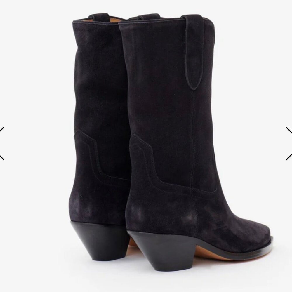 Isabele Marant Dahope Boots In Black Suede - Picture 6 of 15